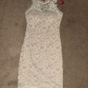 Elegant Lace Dress in Cream